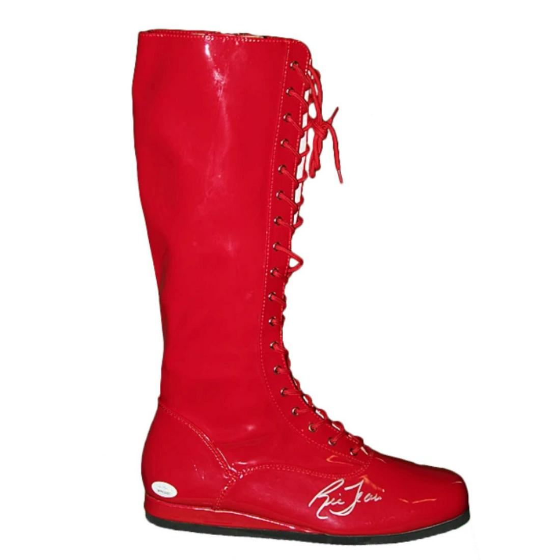 Ric Flair Autographed Wrestling Boot Red (JSA): Ric Flair Autographed Wrestling Boot Red (JSA)