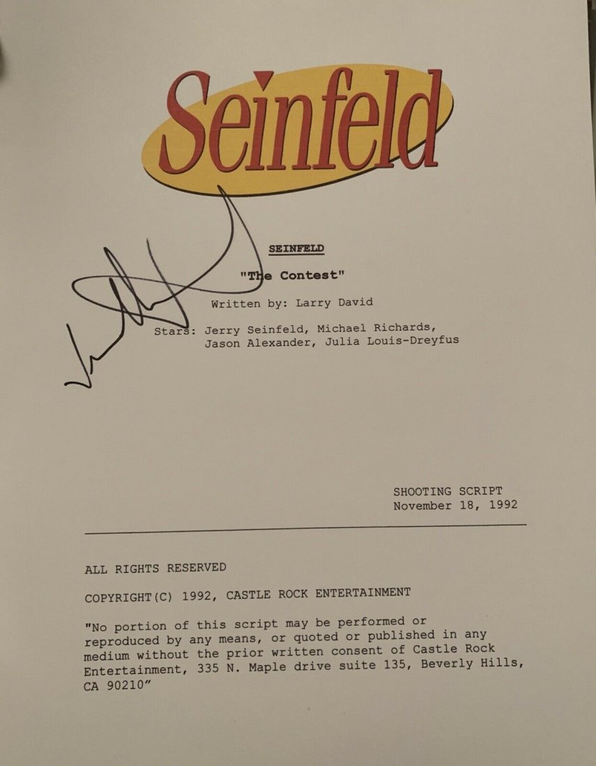 Jason Alexander Signed "Seinfeld: The Contest" Full (1 of 1)