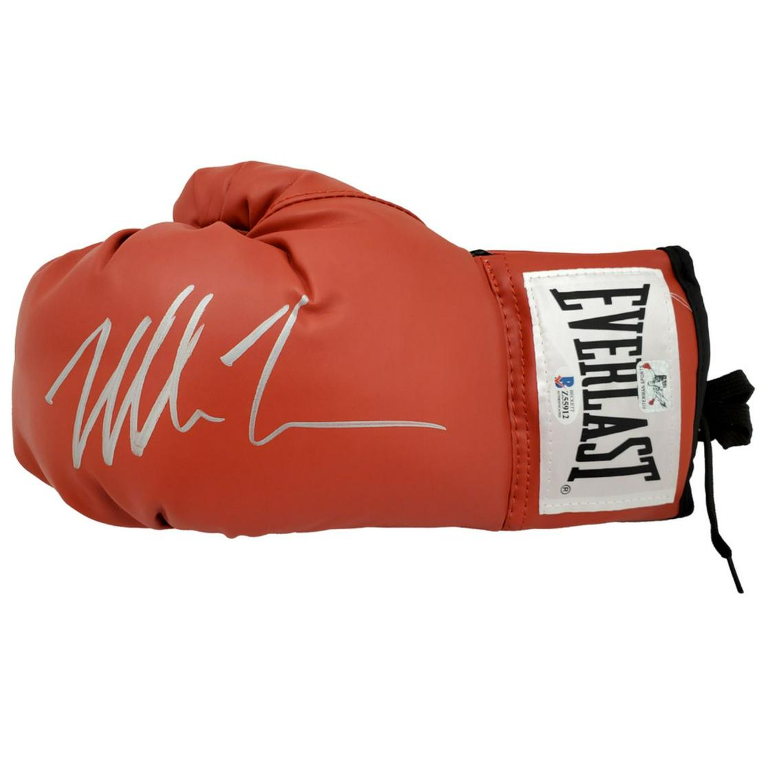 Mike Tyson Autographed Red Everlast Boxing Glove BAS (1 of 2)