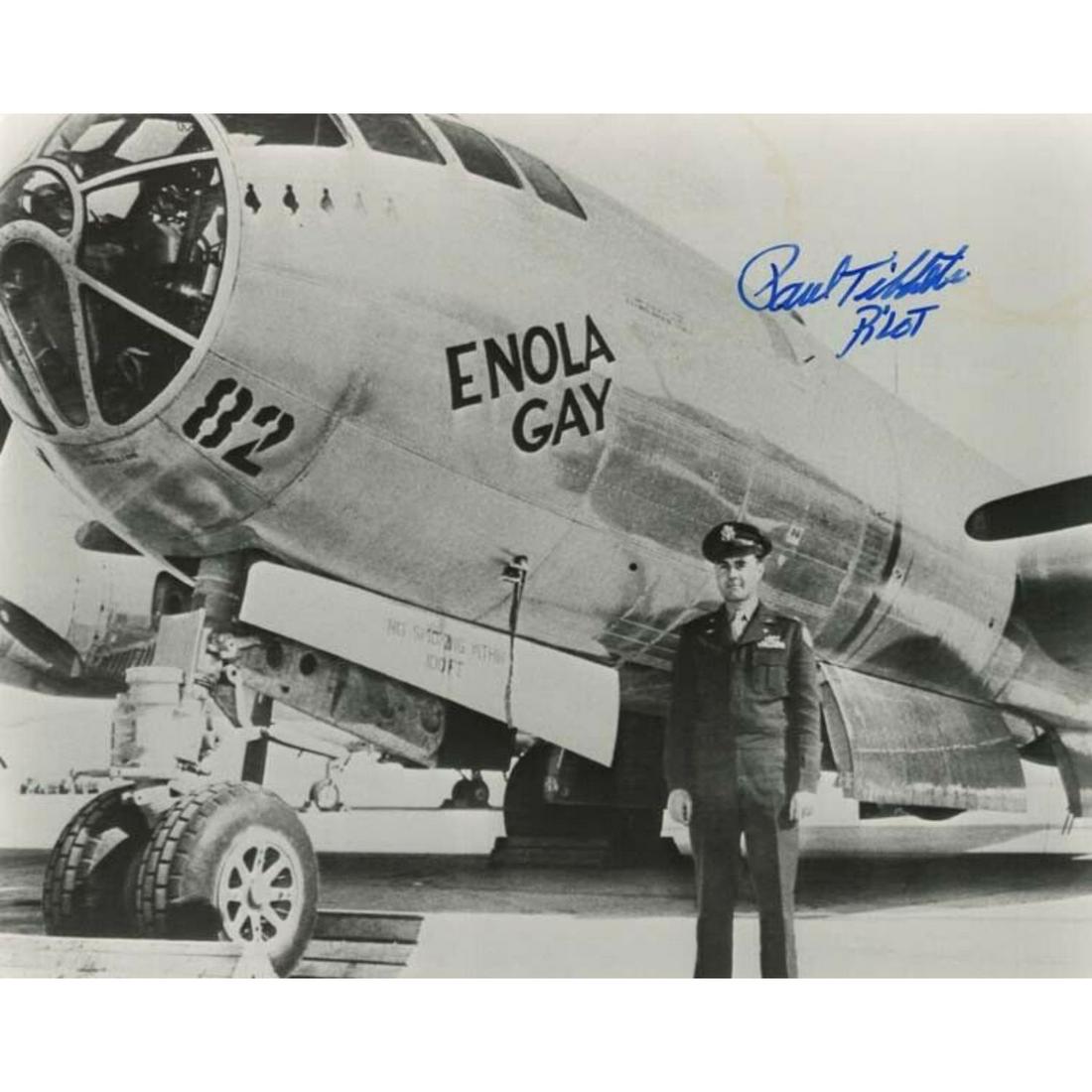 PAUL TIBBETS SIGNED 8x10 PHOTO ENOLA GAY PILOT BAS LOA (1 of 2)