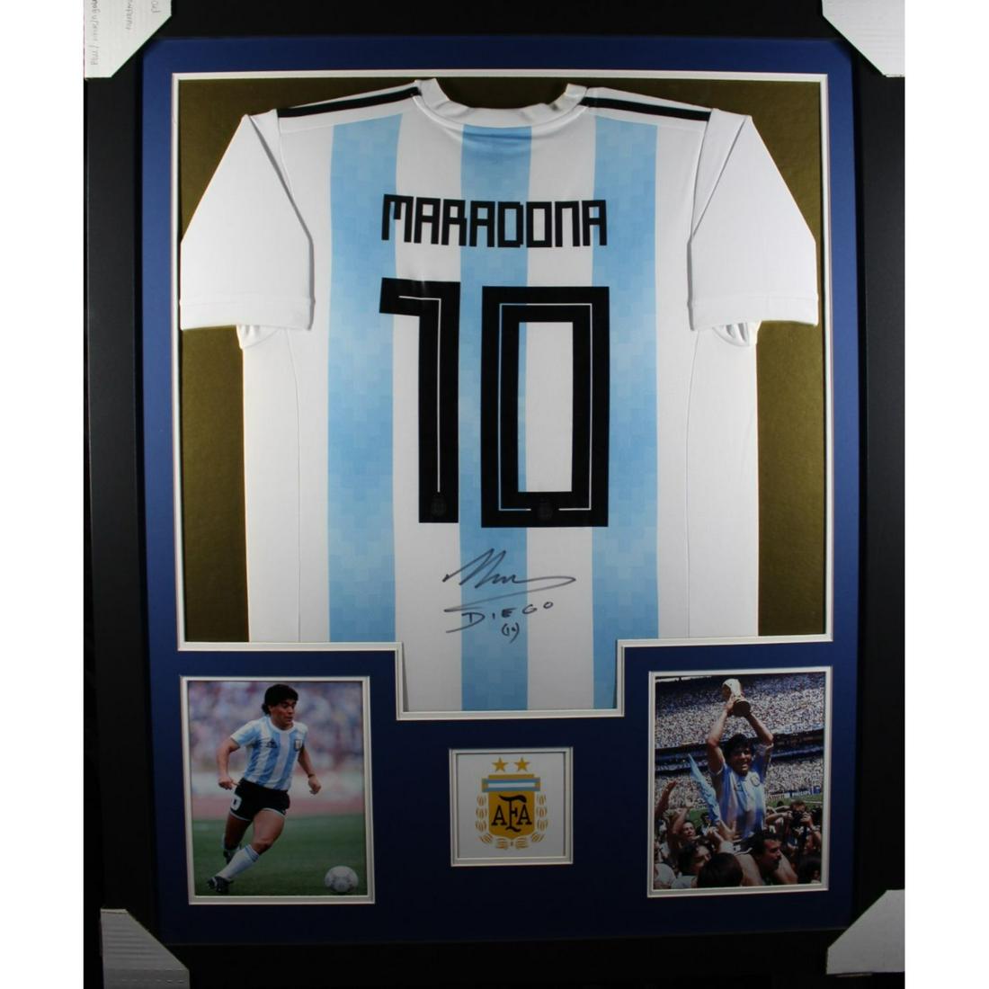 Diego Maradona Signed & Framed Argentina Jersey Display (1 of 1)