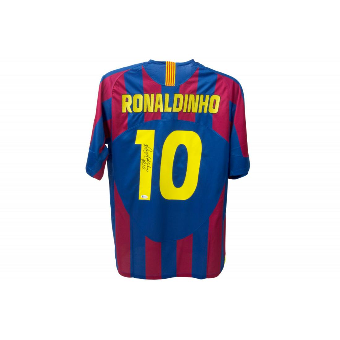 Ronaldinho Signed Barcelona Jersey Inscribed "Rio" (1 of 2)