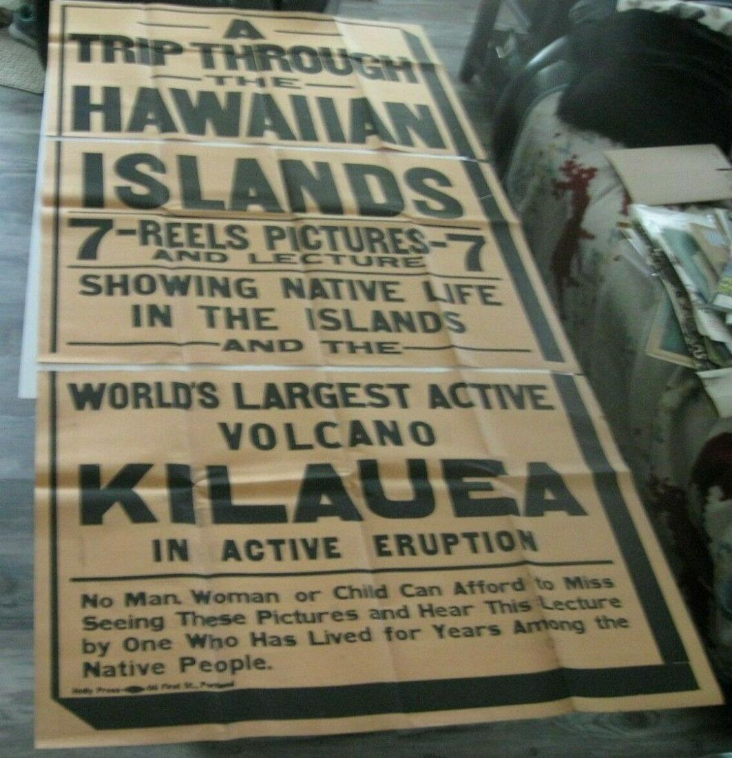 Original 1920s Hawaii Travel Promotional Travel Poster (1 of 1)