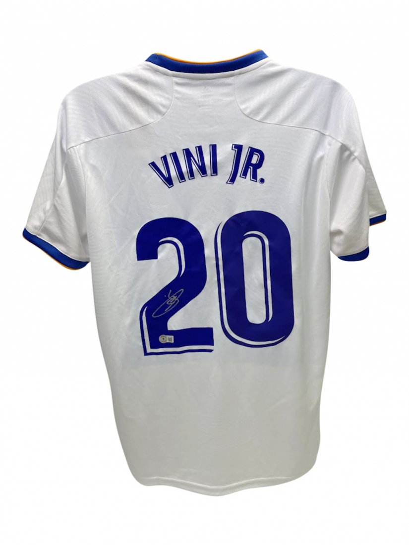 Vinicius Junior Signed Real Madrid Jersey (Beckett Holo: Vinicius Junior Signed Real Madrid Jersey (Beckett Hologram)
