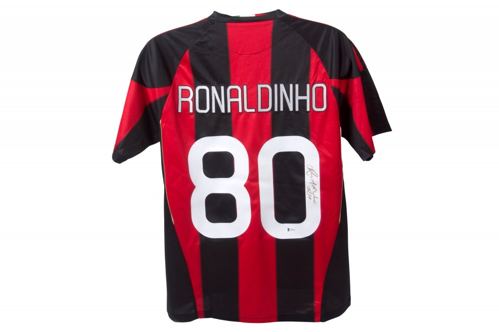 Ronaldinho Signed AC Milan Jersey Inscribed "Rio" (Beck (1 of 2)