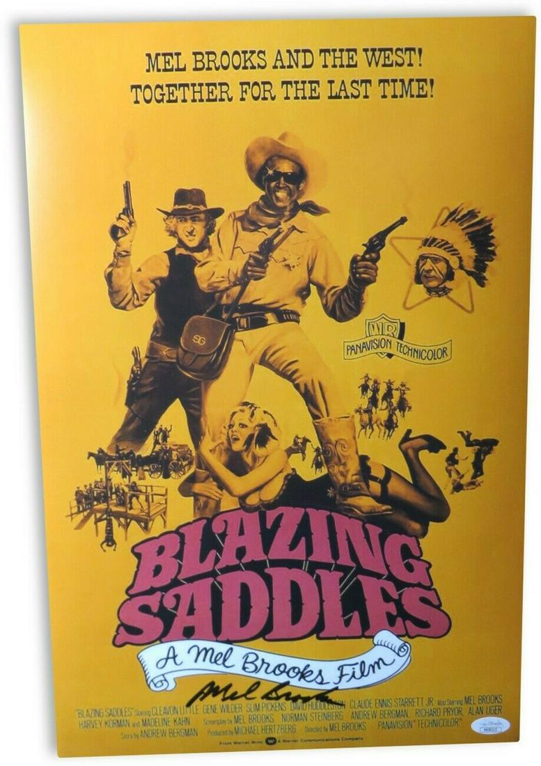 Mel Brooks Signed 12X18 Photo Blazing Saddles (JSA COA) (1 of 2)