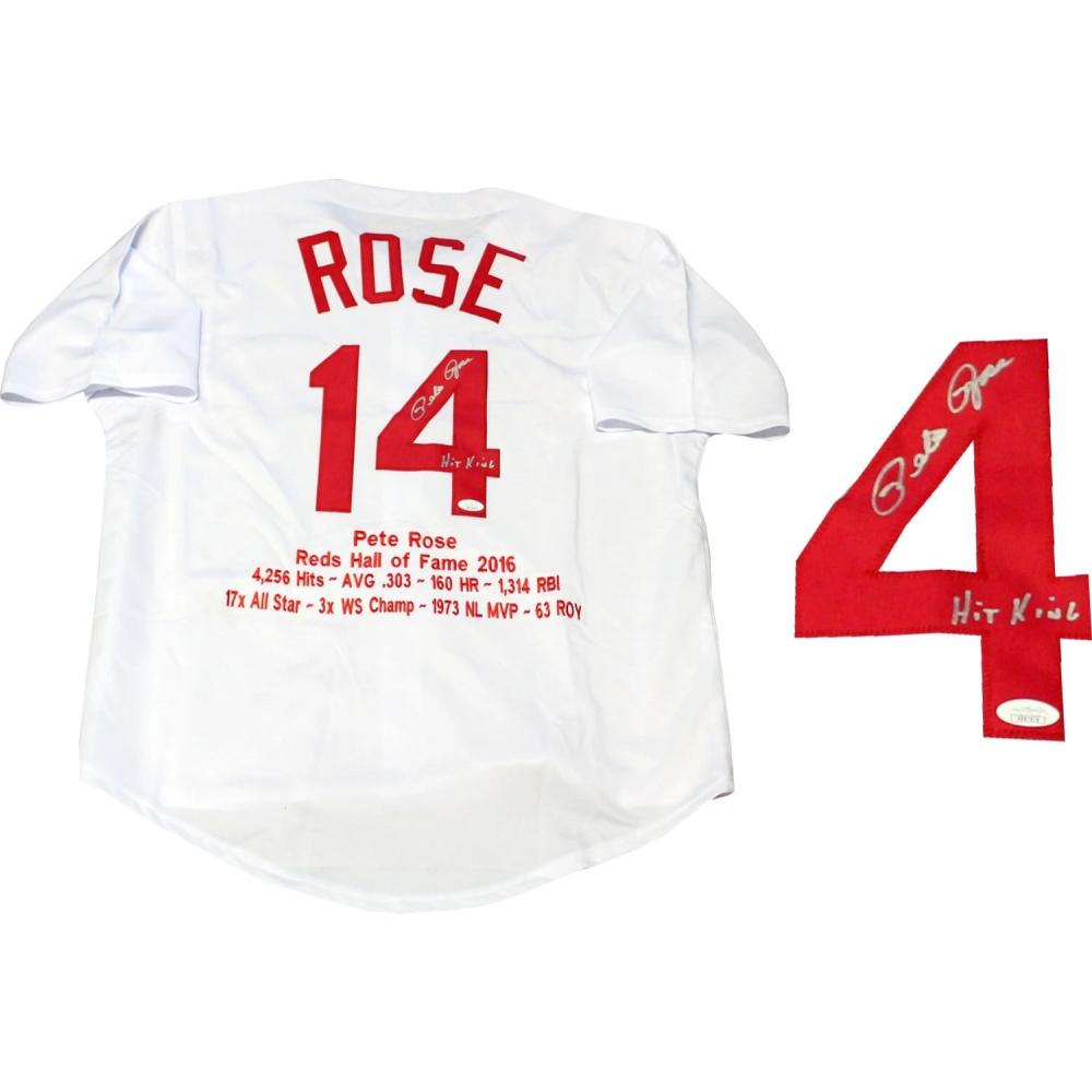 Pete rose hand signed custom Stats jersey (1 of 1)