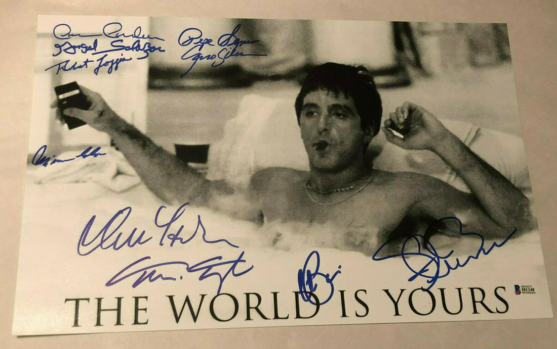 Scarface Cast Signed x10 Photo w/ Beckett LOA *Al (1 of 2)