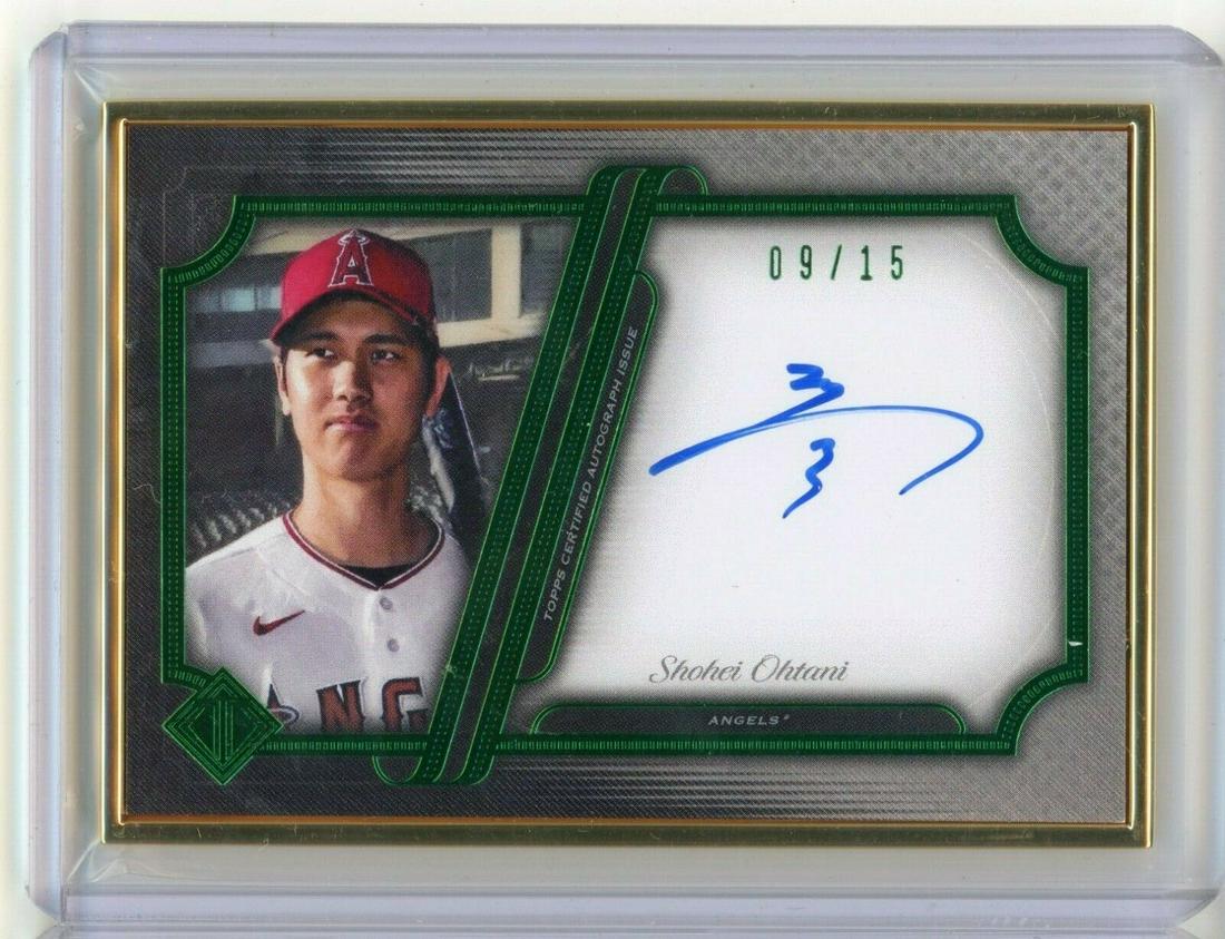 2021 Topps Transcendent Shohei Ohtani GREEN AUTO #9/15 (1 of 1)