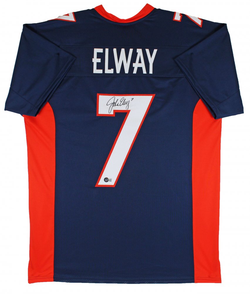 John Elway Signed Jersey (Beckett Hologram) Blue And Or (1 of 1)