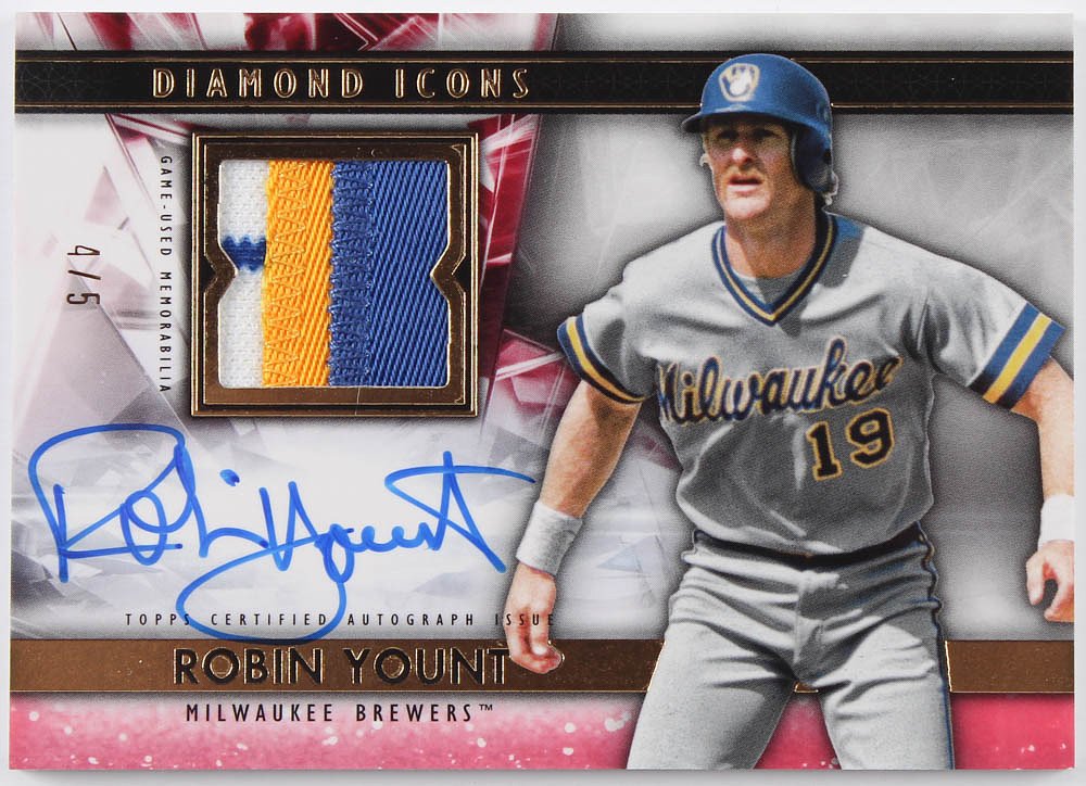 Robin Yount 2019 Topps Diamond Icons Autograph Relics R (1 of 1)