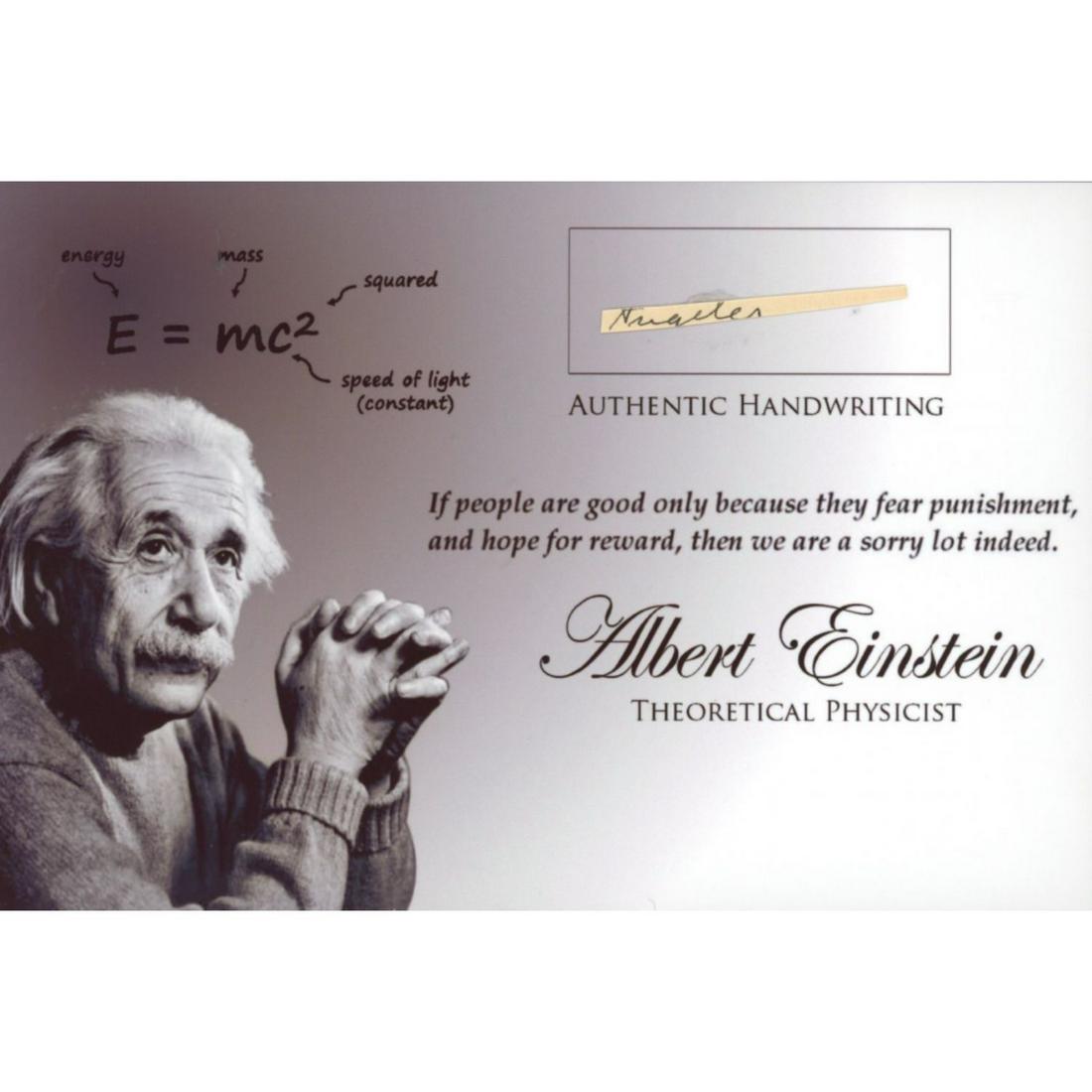 Albert Einstein Hand-Written Word (JSA LOA) (1 of 2)