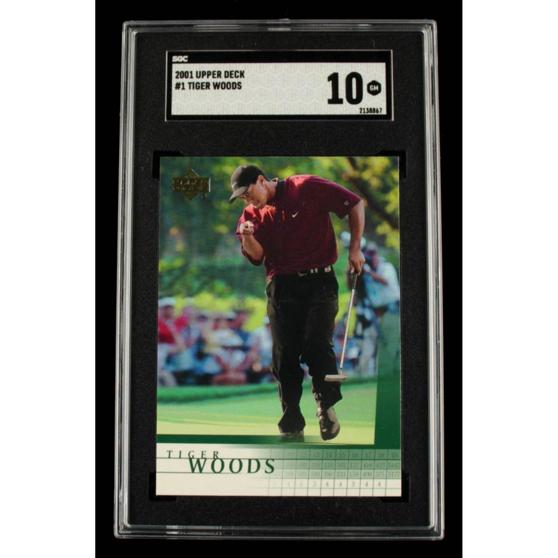 Tiger Woods 2001 Upper Deck #1 RC (SGC 10) (1 of 1)