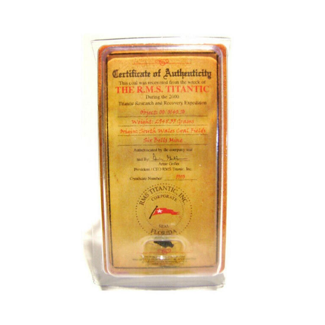 Original TITANIC COAL + CERTIFICATE (1 of 1)