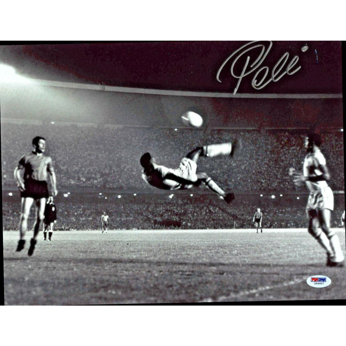 Pele Signed 11x14 Soccer Photo Bike Kick - Autographed (1 of 1)
