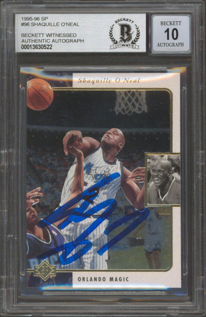 Lakers Shaquille O'Neal Signed 1995 SP #96 Card Auto Gr (1 of 1)