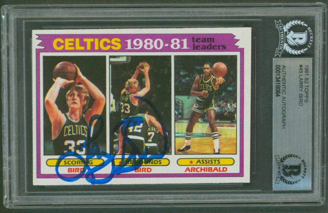 Larry Bird Authentic Signed 1981 Topps #45 Card Autogra (1 of 1)