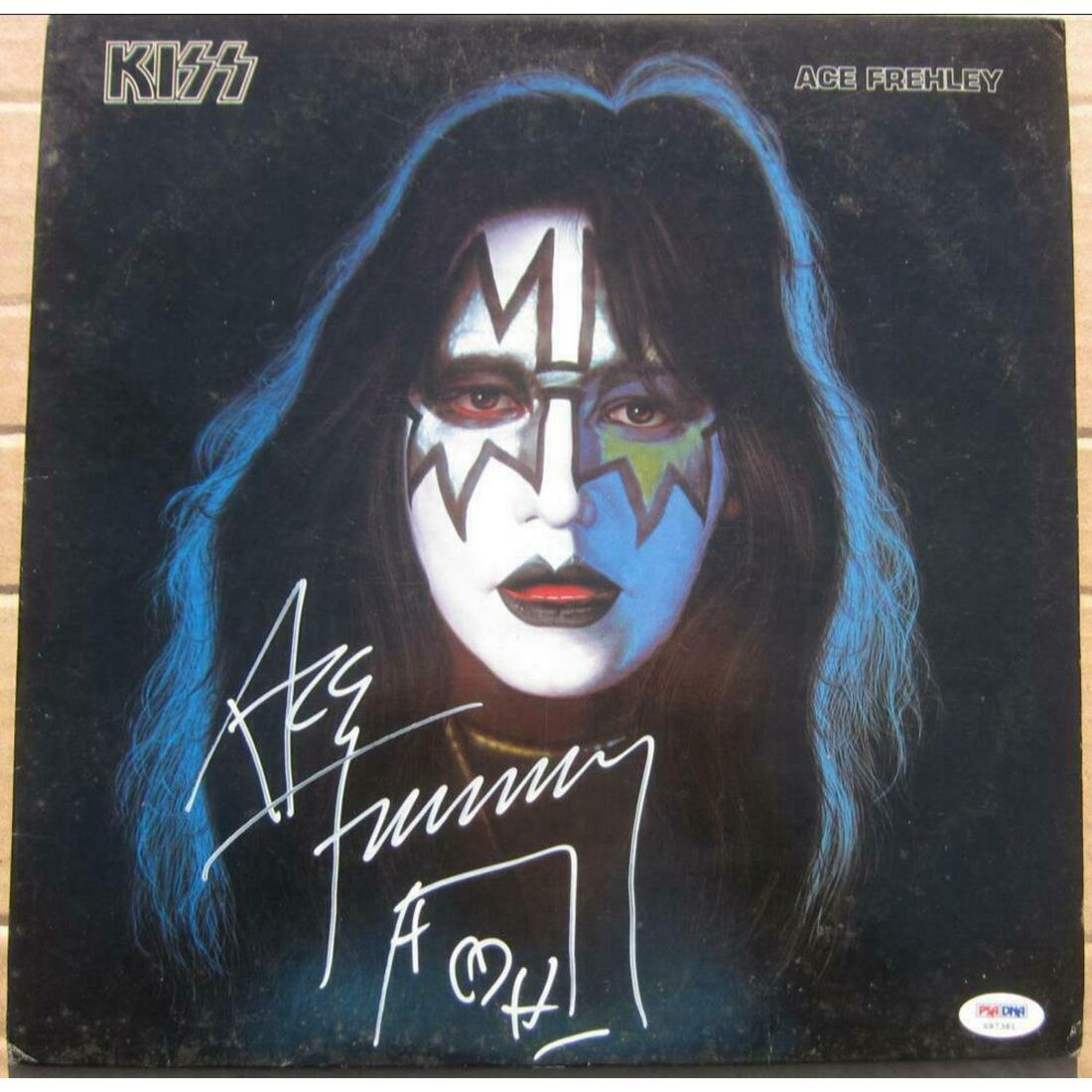 Ace Frehley Signed Kiss Album Cover PSA COA: Ace Frehley Signed Kiss Album Cover PSA COA