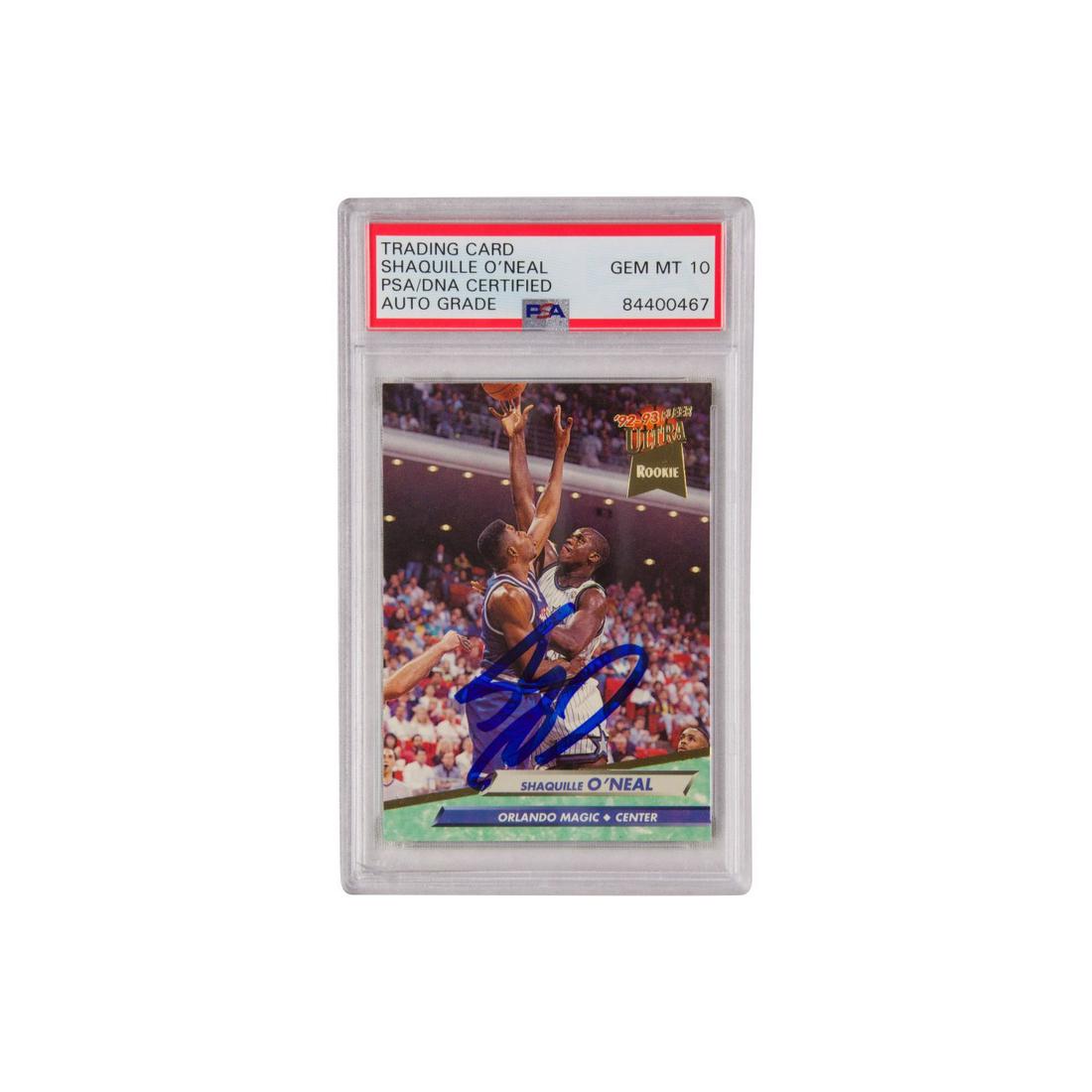 Shaquille O'Neal Signed 1992-93 SkyBox #382 SP RC PSA (1 of 1)