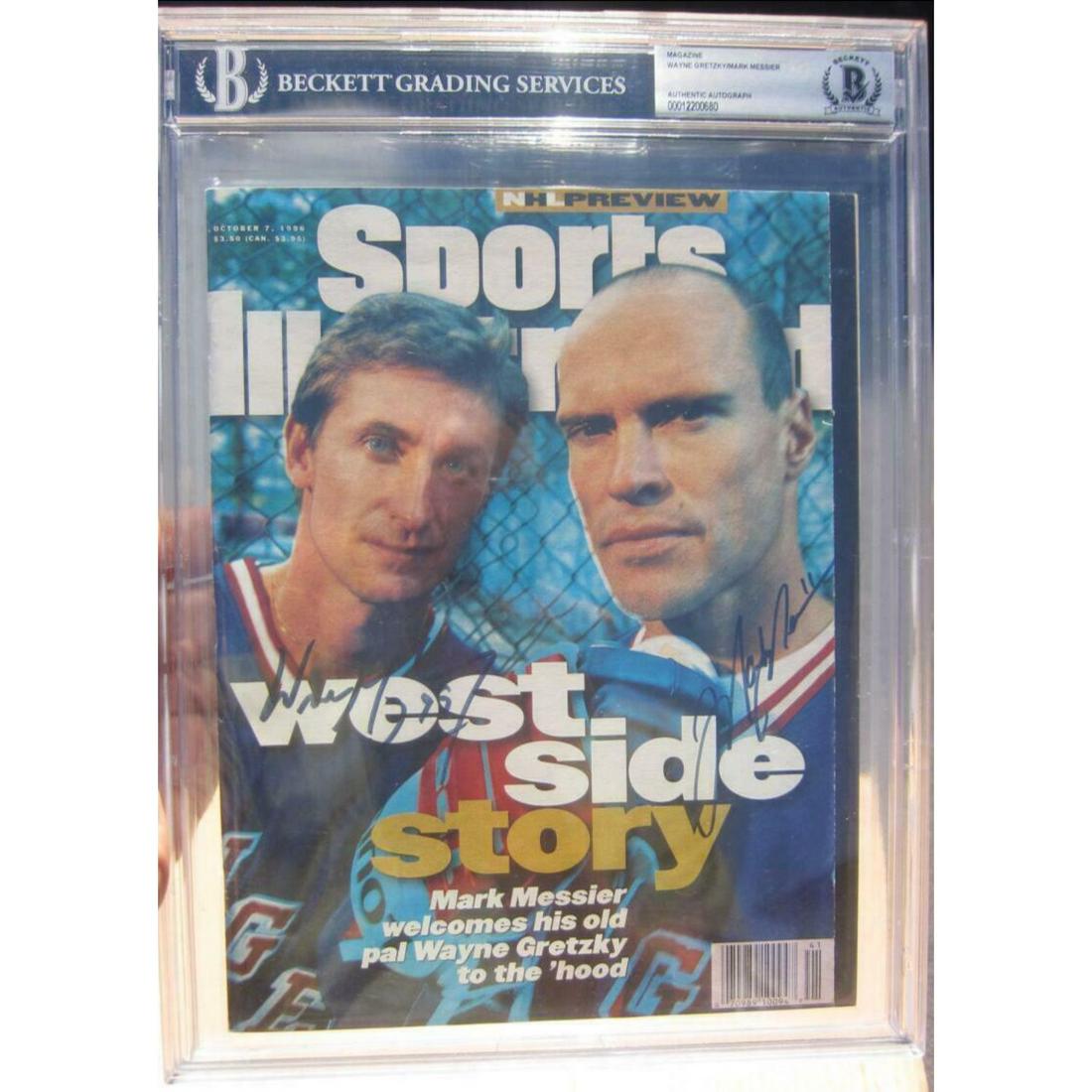 Wayne Gretzky Mark Messier Signed Sports Illustrated SI (1 of 2)