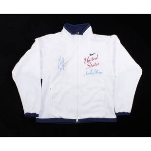 Michael Johnson & Jackie Joyner-Kersee Signed Team USA: Michael Johnson & Jackie Joyner-Kersee Signed Team USA Jacket (JSA COA)