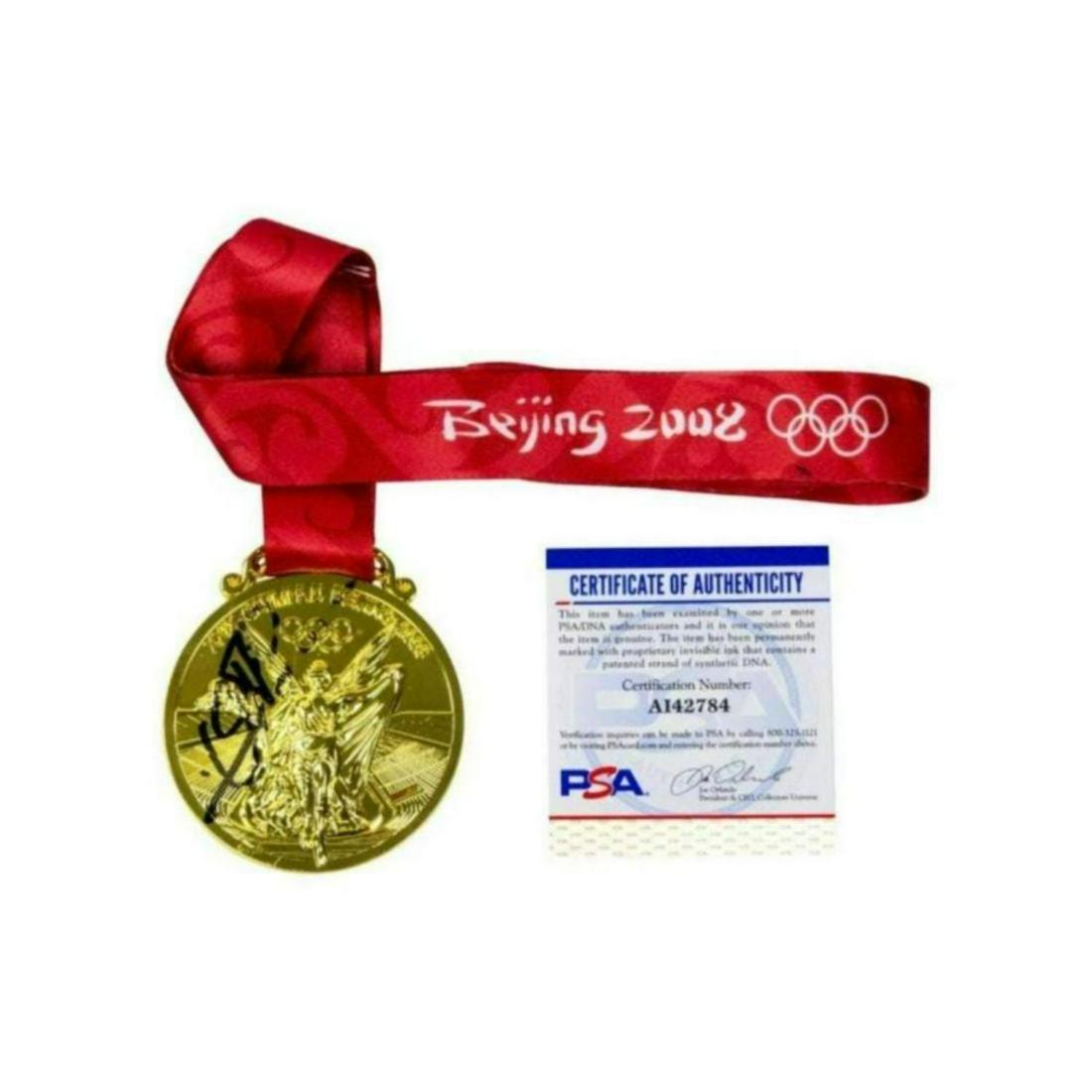 Usain Bolt hand signed 2008 Olympic Gold Medal BAS (1 of 1)