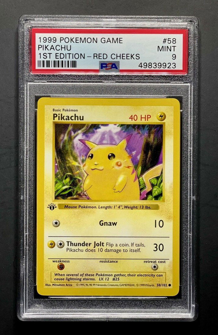 1999 Pokemon Game 1st Edition #58/102 Pikachu - Red (1 of 1)