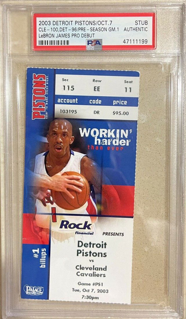 2003 LEBRON JAMES NBA PRO DEBUT TICKET STUB (1 of 2)