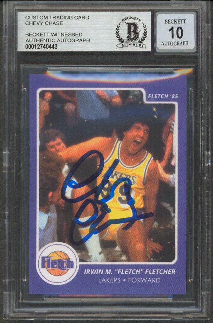 Chevy Chase Fletch Signed Custom Trading Card Auto 10 (1 of 2)