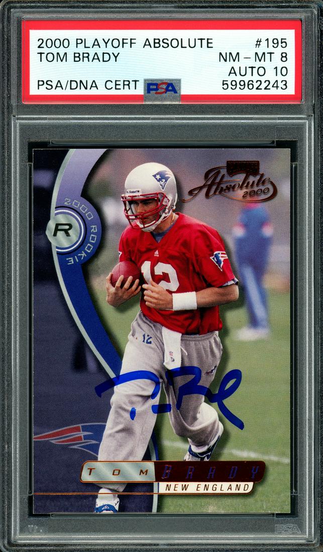 Tom Brady Autographed 2000 Playoff Absolute Rookie Card (1 of 1)