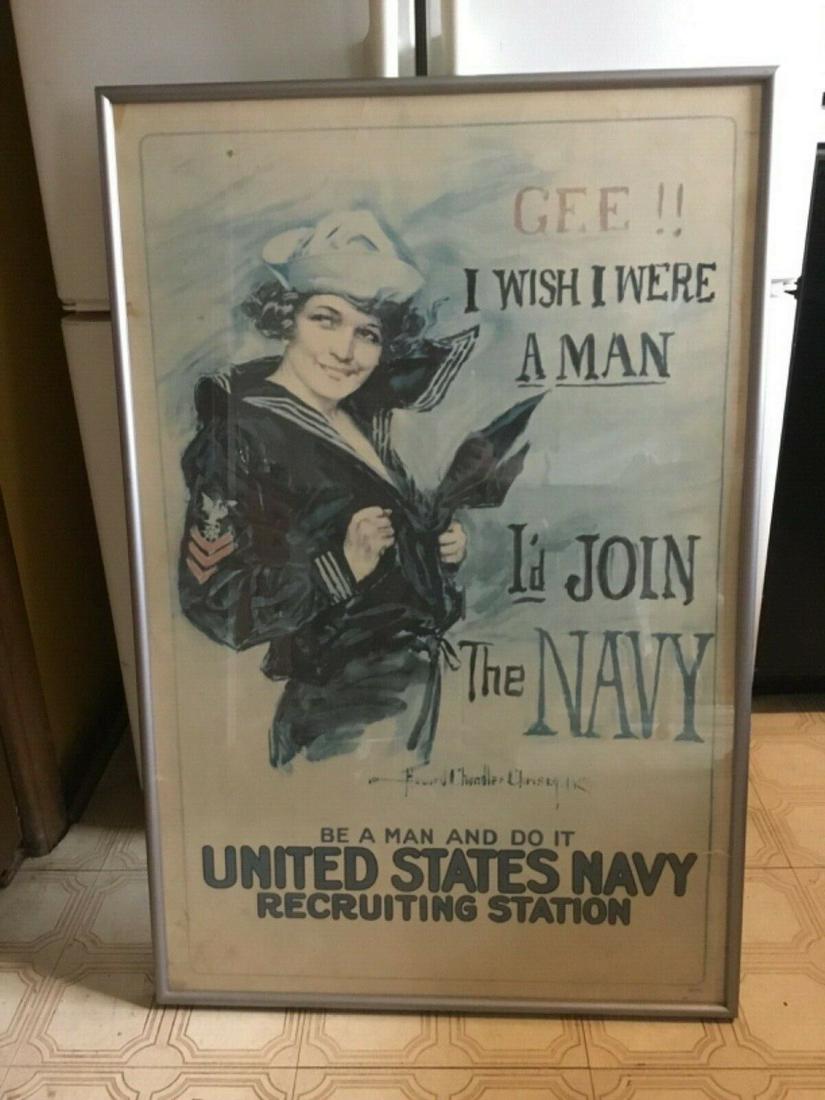 US Navy recruiting station poster WW2 (1 of 1)