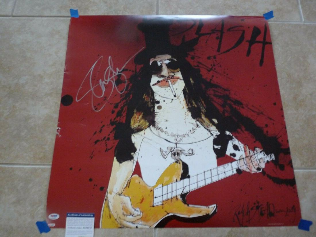 Slash Guns & Roses Signed Autograph 24x24 Steadman (1 of 1)