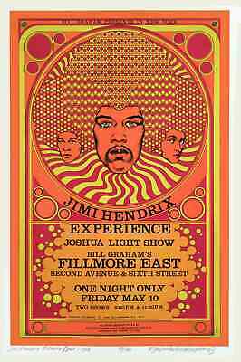 Jimi Hendrix Poster Fillmore East 1968 New Artist (1 of 1)