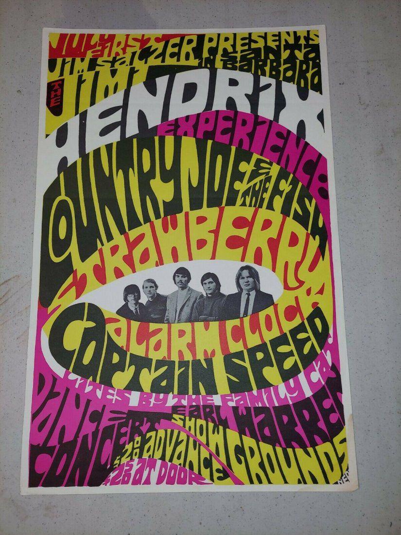 Vintage Jimi Hendrix Original Vintage 1967 Concert (1 of 2)