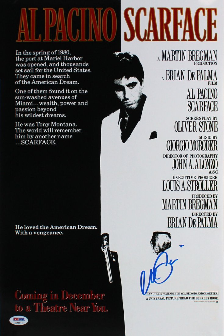 Al Pacino Scarface Signed 12x18 Photo Auto Graded 10 (1 of 2)