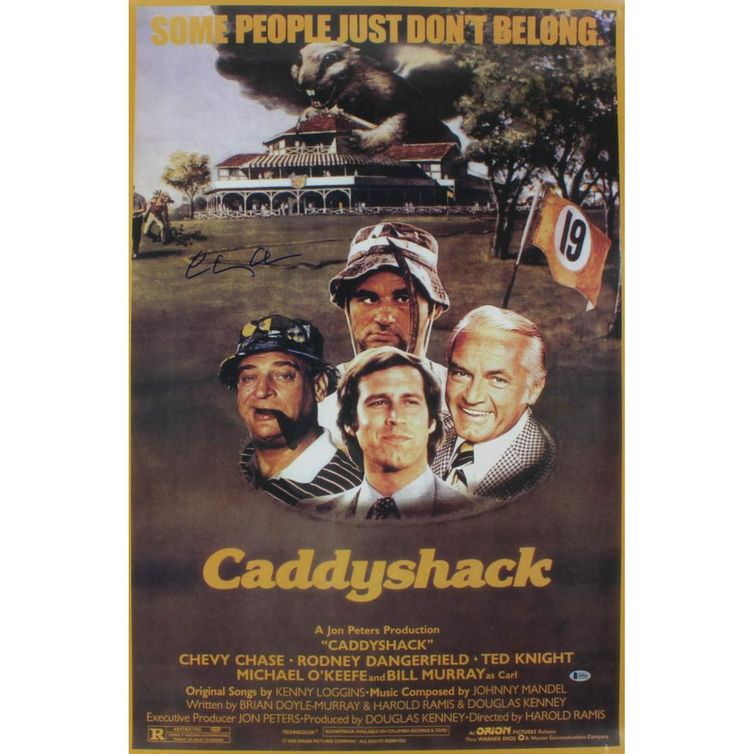 Chevy Chase Signed "Caddyshack" 24x36 Poster (Beckett (1 of 1)