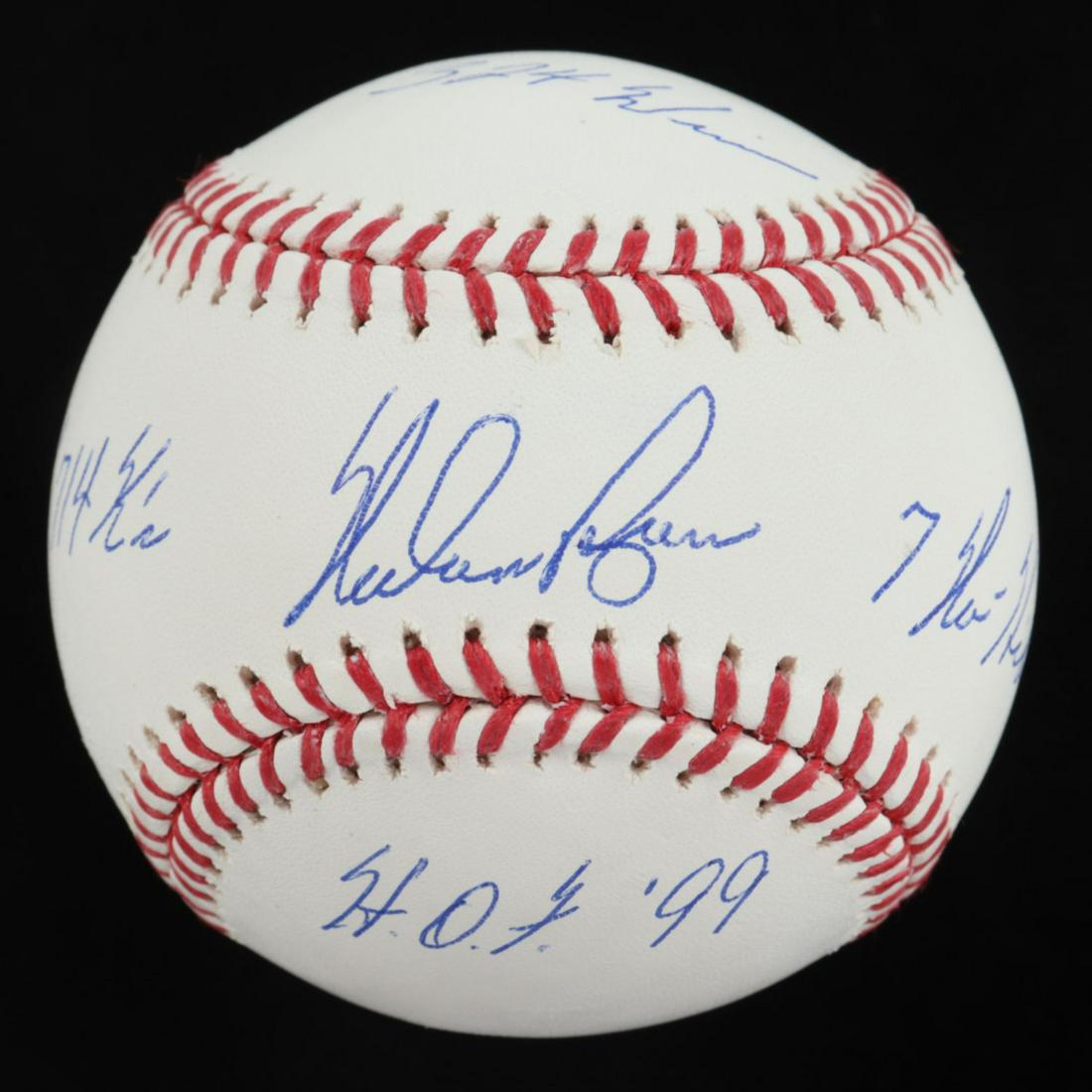 Nolan Ryan Signed OML Baseball with Multiple Stat (1 of 4)