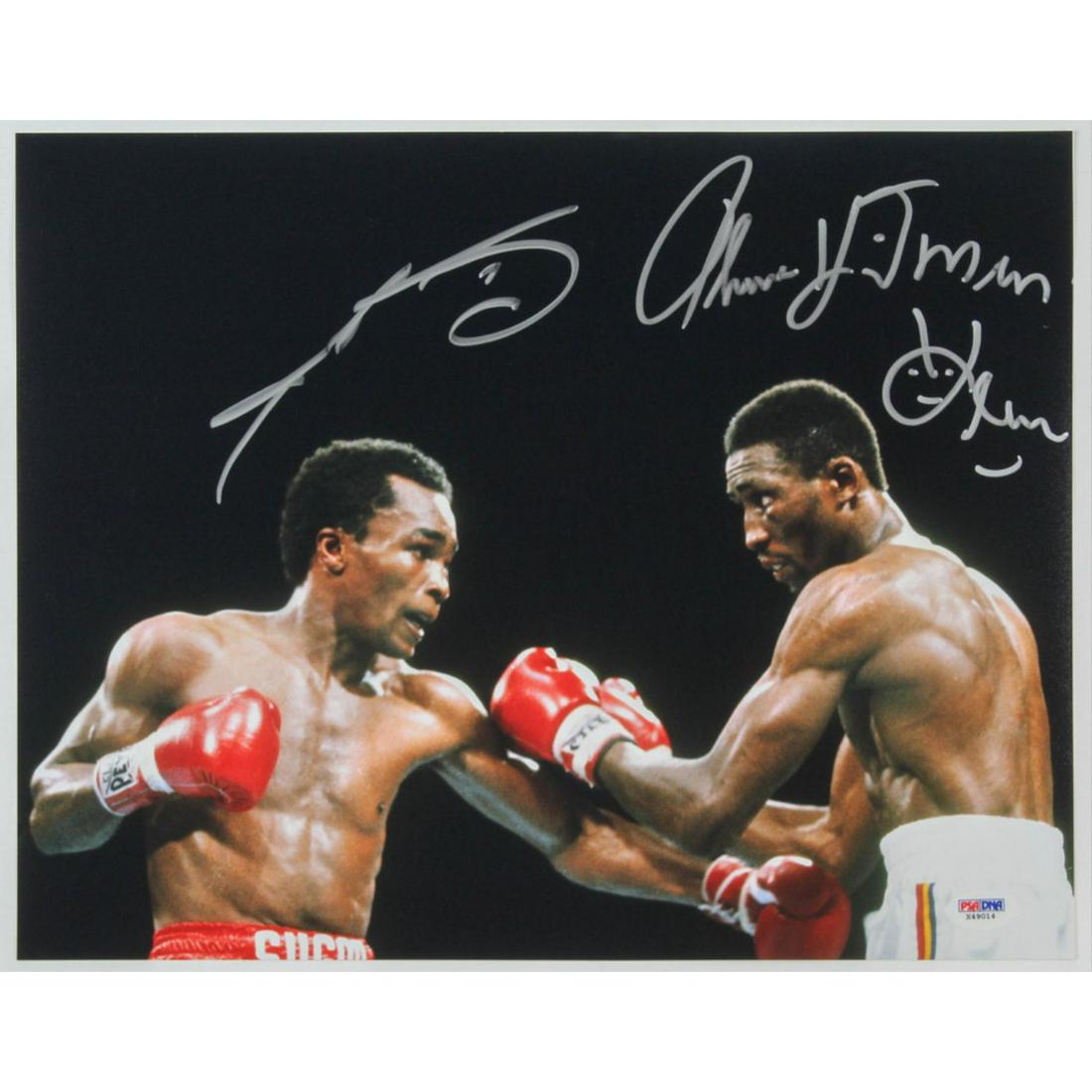 Thomas "Hitman" Hearns & Sugar Ray Leonard Signed 11x14 (1 of 1)