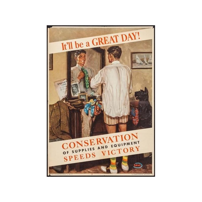 1944 WW2 propaganda poster Army Conservation "It'll Be (1 of 1)