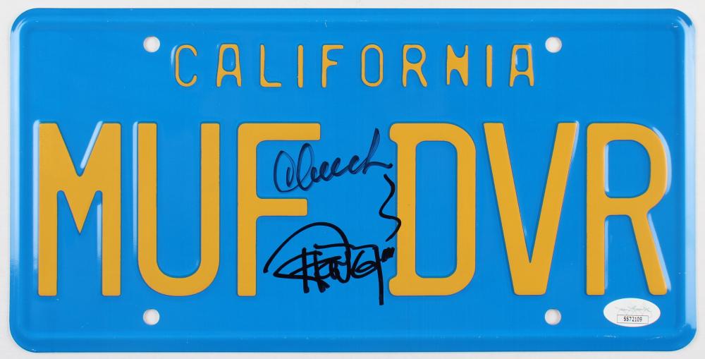 Cheech Marin & Tommy Chong Signed "Up in Smoke" License: Cheech Marin & Tommy Chong Signed "Up in Smoke" License Plate (JSA COA)