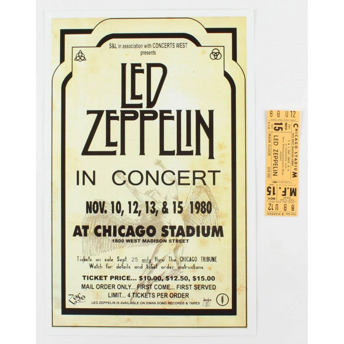 Set of (2) Led Zeppelin Concert Items with (1) Concert (1 of 1)