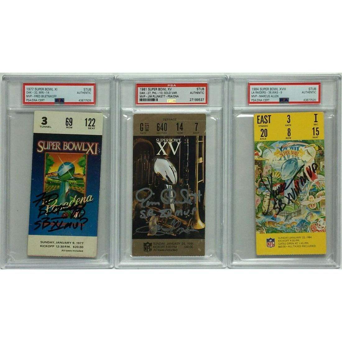 Fred Biletnikoff Jim Plunkett Marcus Allen Signed Super (1 of 2)