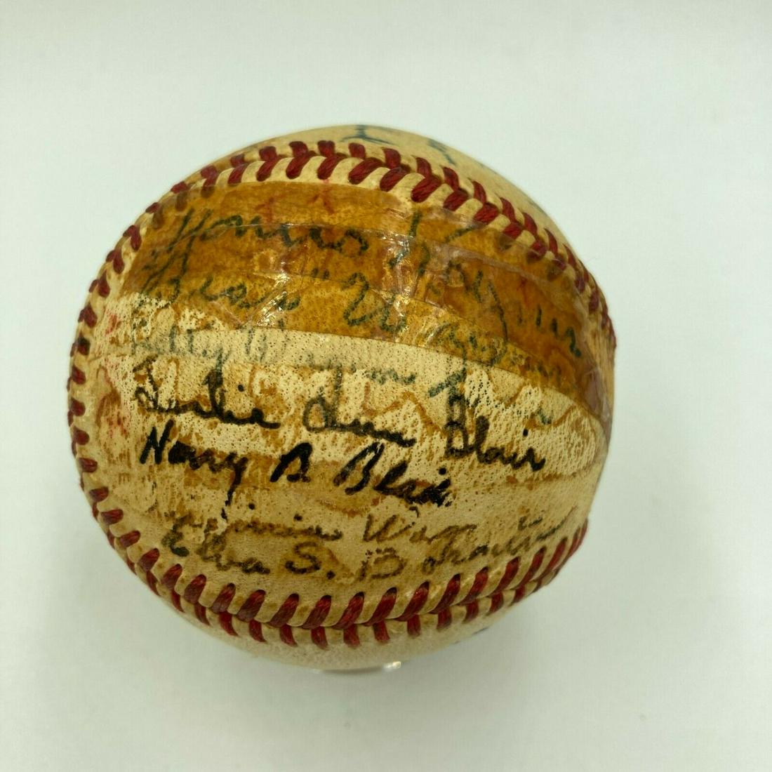 1952 Honus Wagner & Wife & Children Signed Game Used NL (1 of 7)