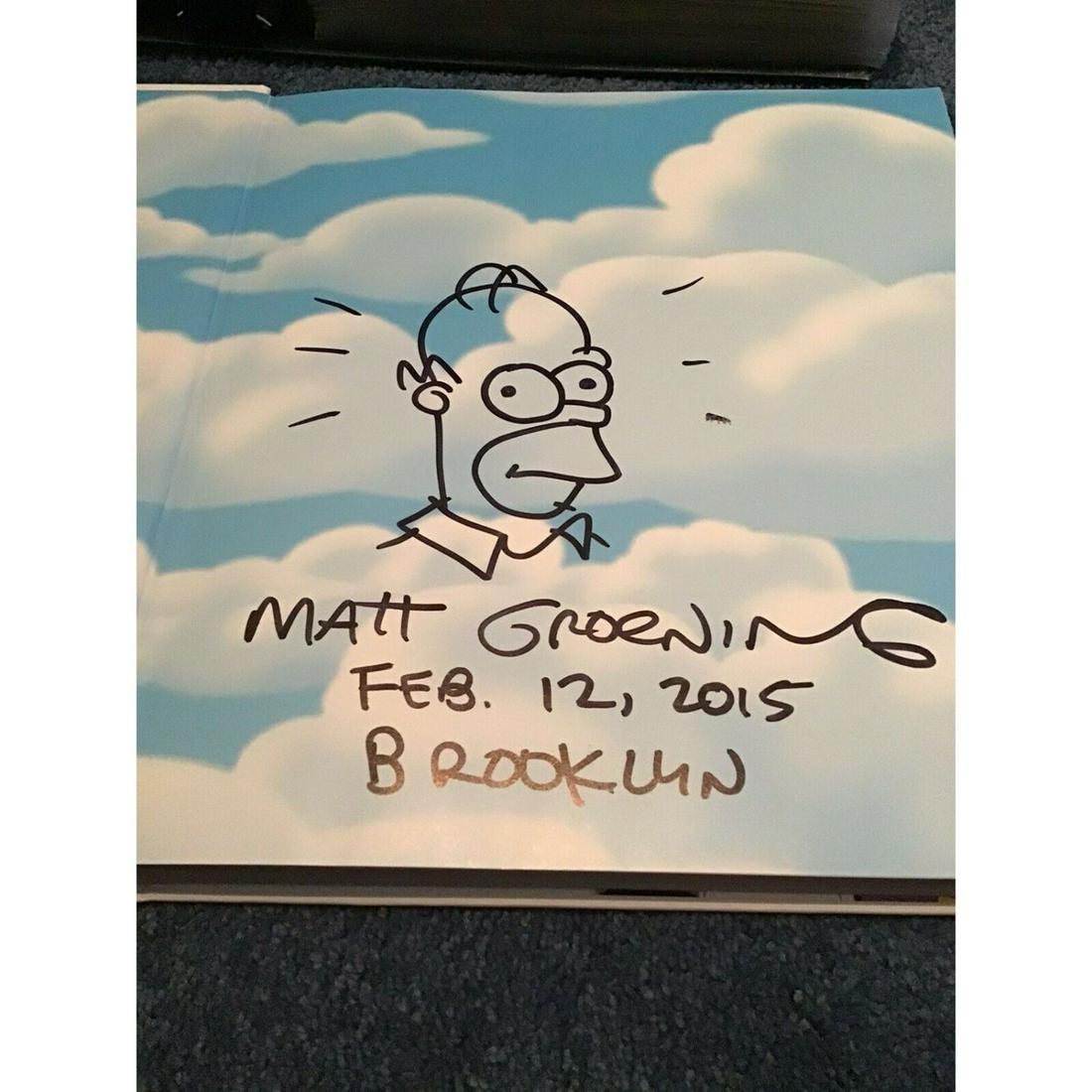 2015 Simpsons Family History Book Signed "Sketched" (1 of 3)