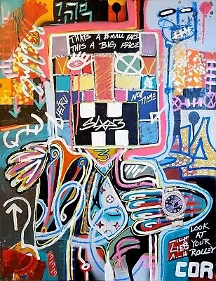 ROLEX EXPRESSIONIST ART 30X24 CONTEMPORARY ORIGINAL: ROLEX EXPRESSIONIST ART 30X24 CONTEMPORARY ORIGINAL FINE GALLERY DECOR