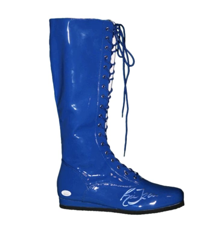 Ric Flair Autographed Blue Pro Wrestling Full Size Boot (1 of 1)