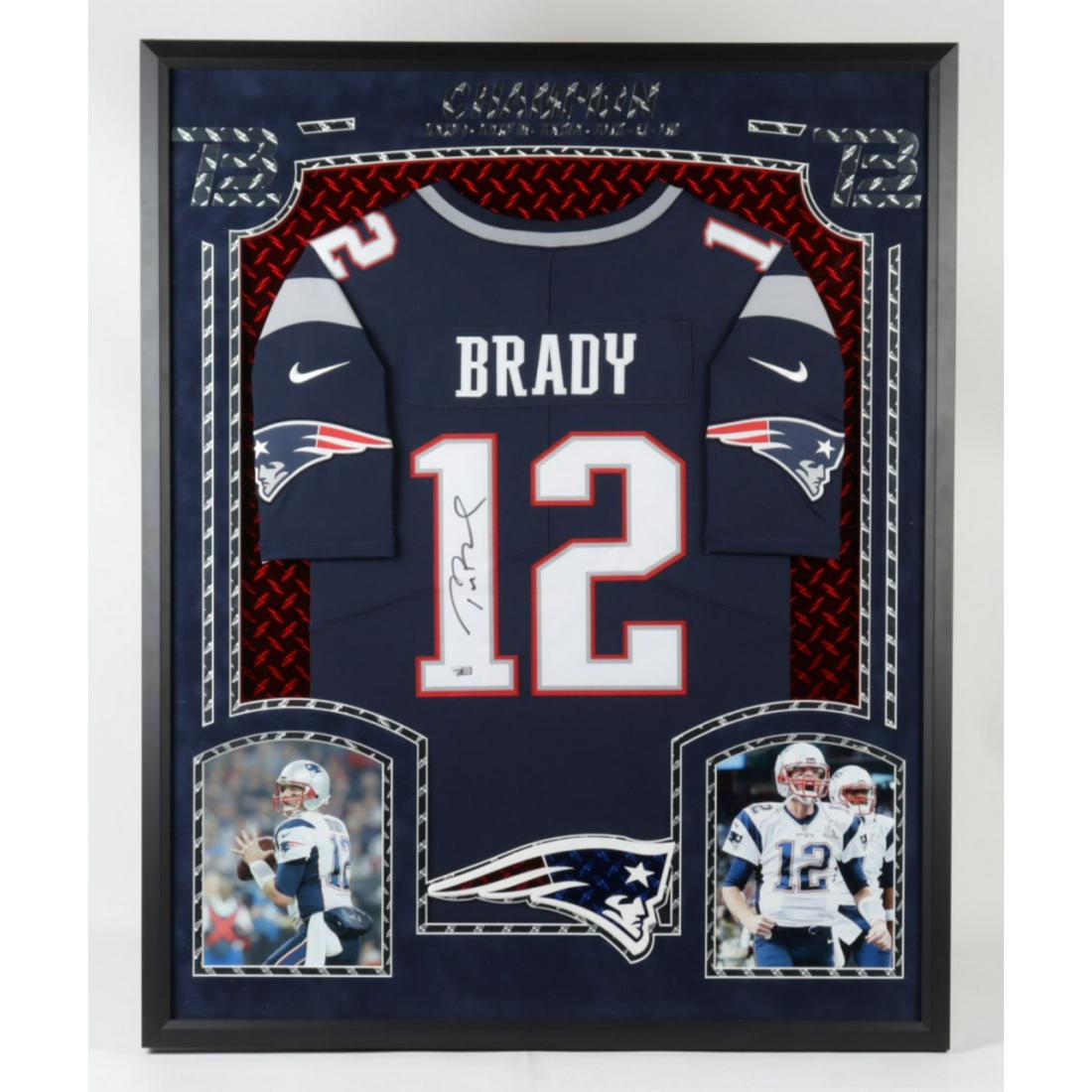 Tom Brady Signed Framed Patriots JERSEY Fanatics COA (1 of 1)