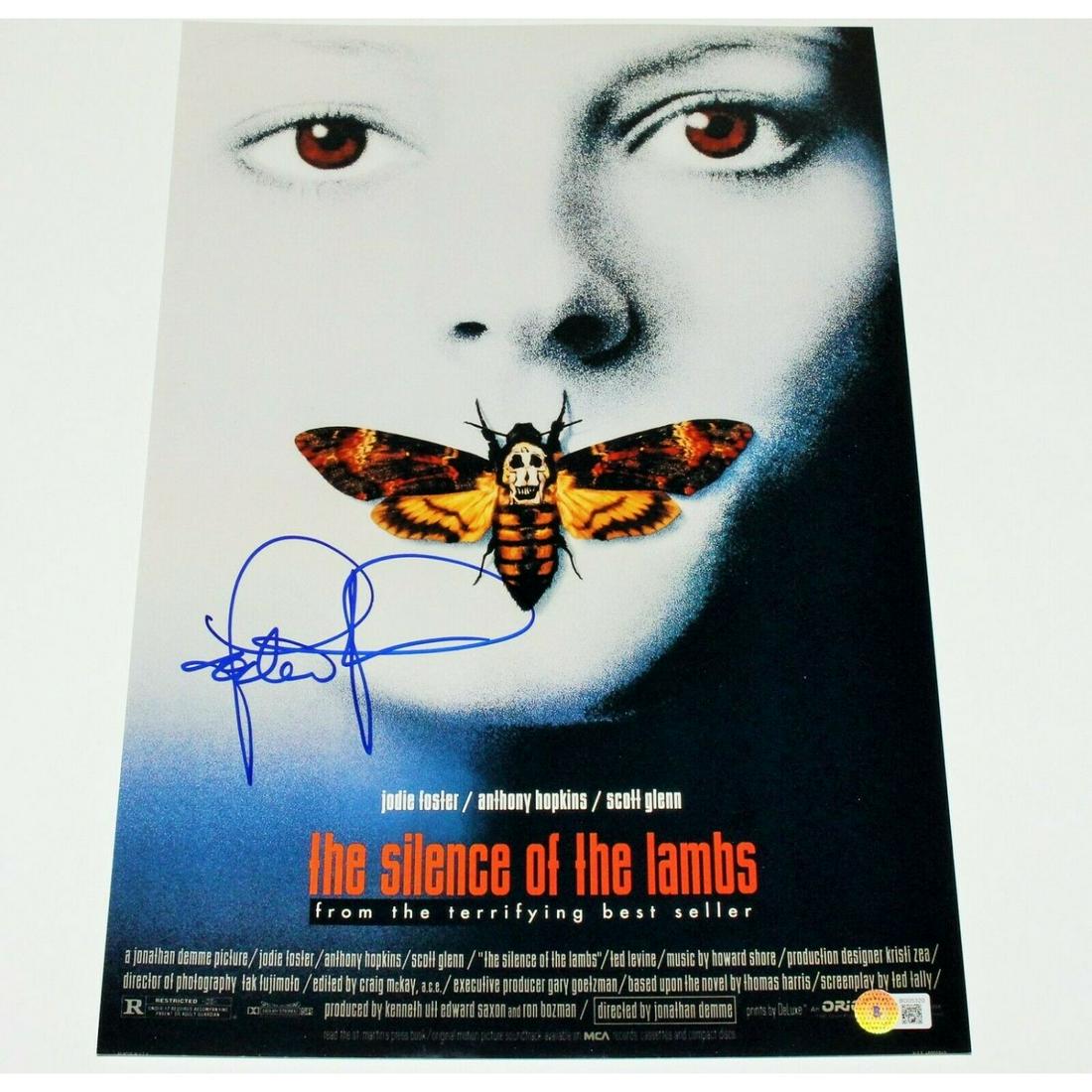 JODIE FOSTER SIGNED 'SILENCE OF THE LAMBS' 12x18 MOVIE POSTER (BAS COA) (1 of 1)