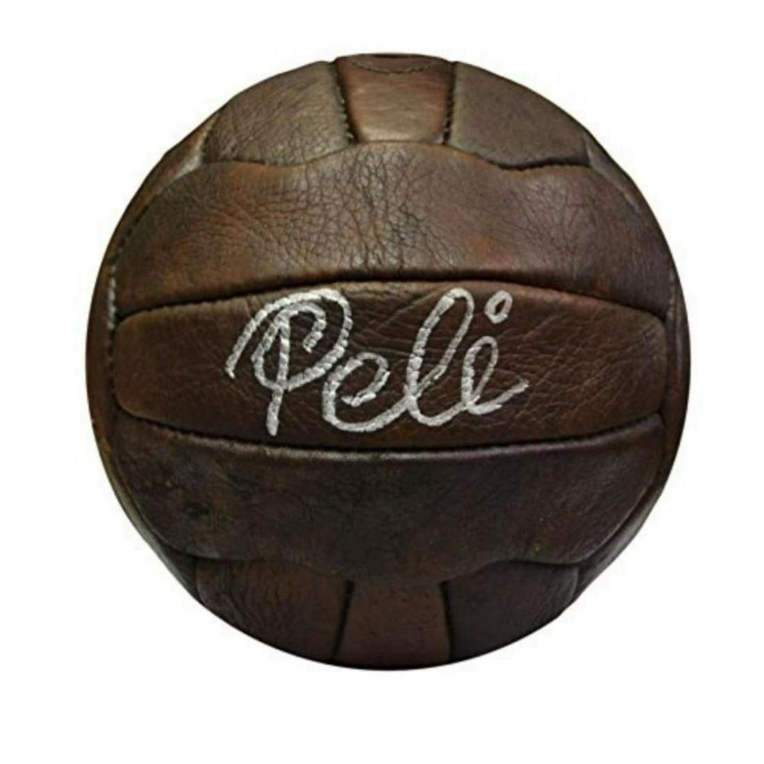 RARE PELE SIGNED VINTAGE 50s BALL (BAS COA) (1 of 1)