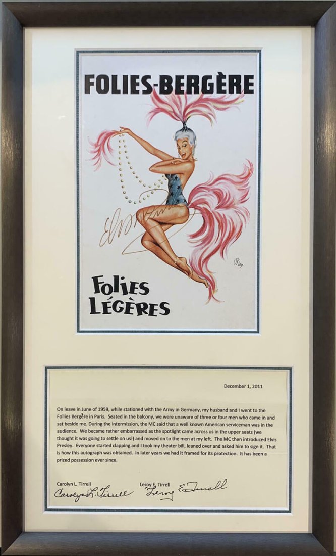 RARE 1959 Elvis Presley Signed Display (JSA LOA) (1 of 3)